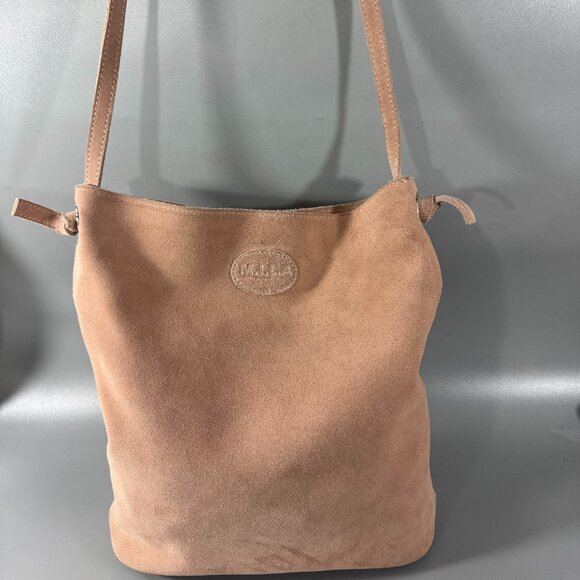 M.I.L.A. Handbags - M.I.L.A. JACKIE Suede Crossbody Bag in Taupe